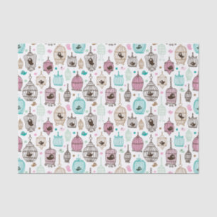 bird cage love kids background pattern tissue paper