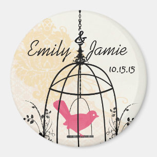 Bird Cage Wedding Stickers or Customise Magnet