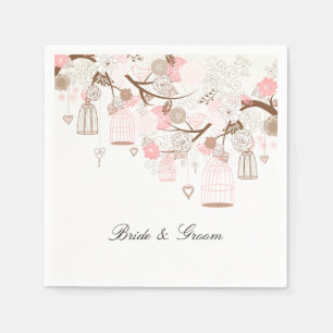 Bird Cages and Flowers Napkin