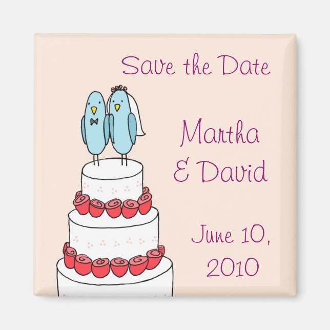 Bird Cake Pink Magnet (Front)