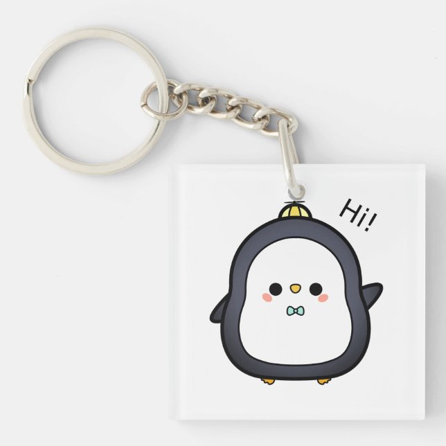 Bird, Character, Penguin Key Ring (Front)