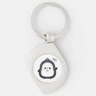 Bird, Character, Penguin Key Ring