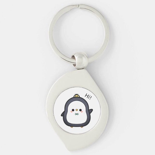 Bird, Character, Penguin Key Ring (Front)