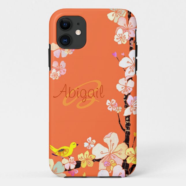 Bird & Cherry Blossom Floral iPhone 5 Case-Mate Case-Mate iPhone Case (Back)