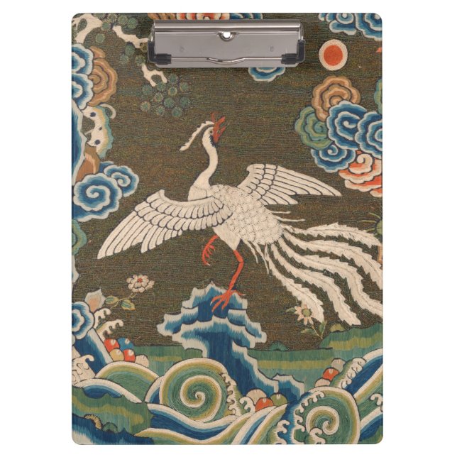 Bird Chinese Antique Decor Clipboard (Front)