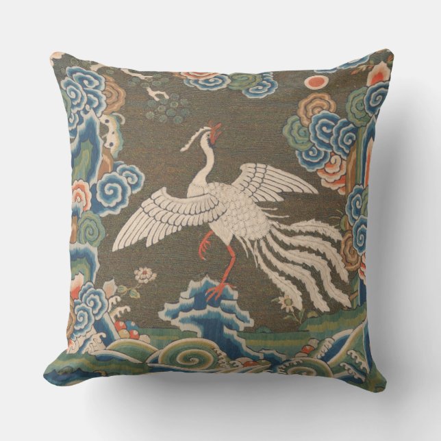 Bird Chinese Antique Decor Cushion (Front)
