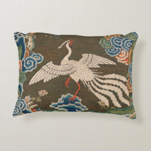 Bird Chinese Antique Decor Decorative Cushion