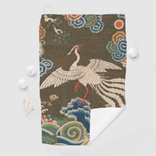 Bird Chinese Antique Decor Golf Towel