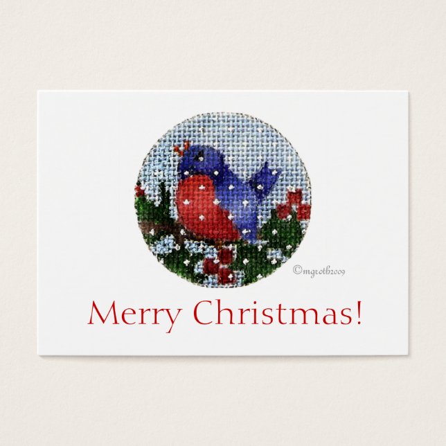 bird  Christmas gift tag two (Front)