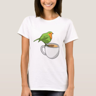 Bird Coffee Cup T-Shirt