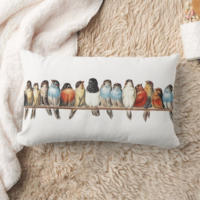 Bird Cottage French Farmhouse Country Throw Pillow (Blanket)