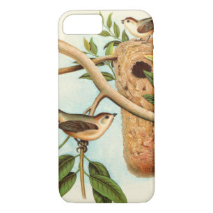 Bird Couple on a Nest Perched on a Branch iPhone 8/7 Case
