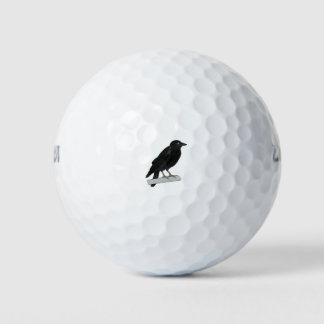 Bird crow raven golf balls