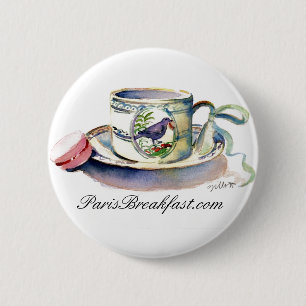 BIRD CUP 6 CM ROUND BADGE