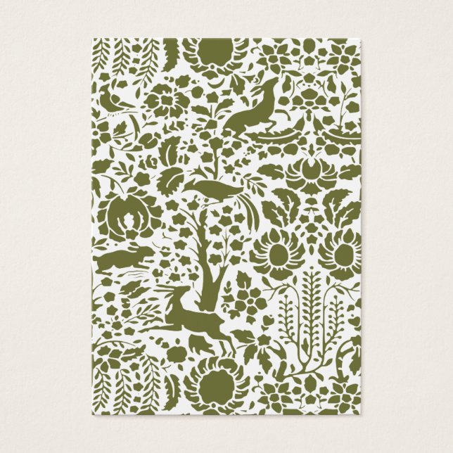 Bird, deer floral damask (Front)