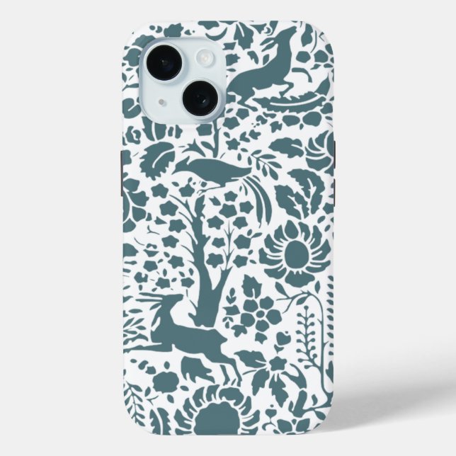Bird, Deer, tree folk pattern Case-Mate iPhone Case (Back)