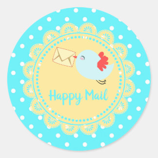Bird Delivering Happy Mail Sticker