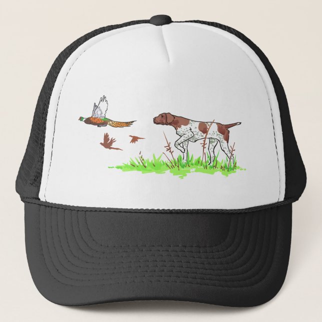 Bird Dog and Pheasants Trucker Hat (Front)