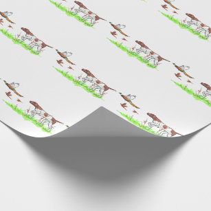 Bird Dog and Pheasants Wrapping Paper