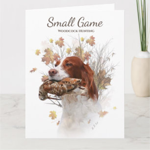 Bird dog , woodcock hunting card