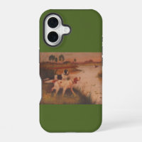 Bird Dogs Dark Olive Green iPhone 16 Case