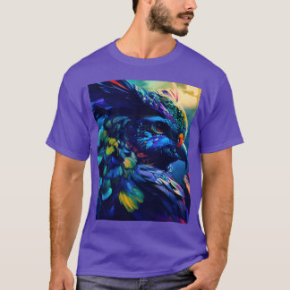 Bird Eagle Nature Colourful Feathers Crow hallowee T-Shirt
