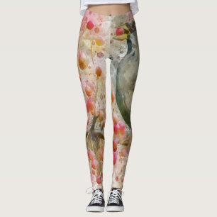 Bird Eating Berries, Women's Leggings