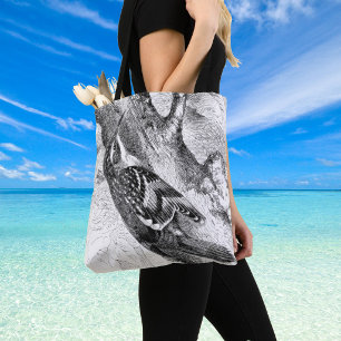 Bird Engravings - a Treecreeper. Birdwatcher Tote Bag
