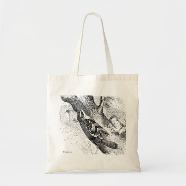 Bird Engravings  - a Treecreeper Tote Bag (Front)