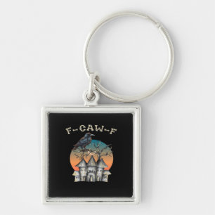Bird F-Caw-F Funny Crow Raven Key Ring