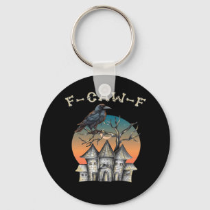 Bird F-Caw-F Funny Crow Raven Key Ring
