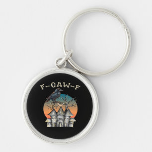 Bird F-Caw-F Funny Crow Raven Key Ring