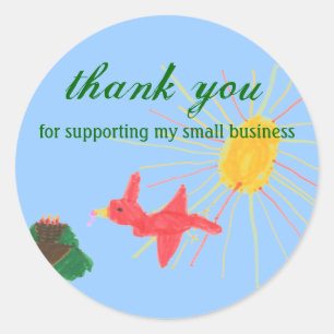 Bird family small business label