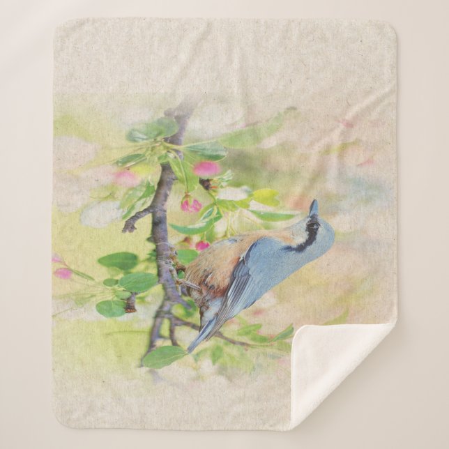 Bird Fanatic Sherpa Blanket (Front)