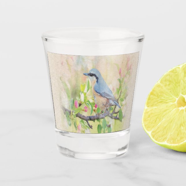 Bird Fanatic Shot Glass (Front)