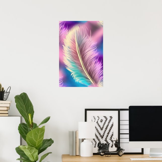 Bird feather design - variation on a bird feather poster (Home Office)
