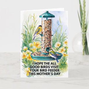 Bird Feeder Mother's Day Card Bird watcher card