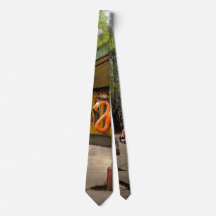 Bird - Flamingo - Wading for the train Tie