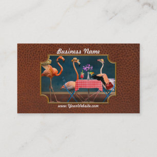Bird - Flamingo - Wading tables Business Card