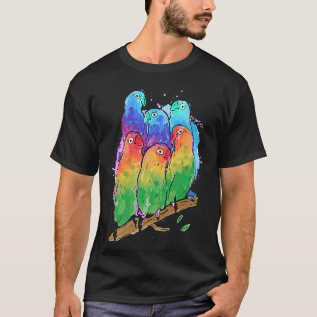 Bird Flock Birding for Parrot T-Shirt (Front)
