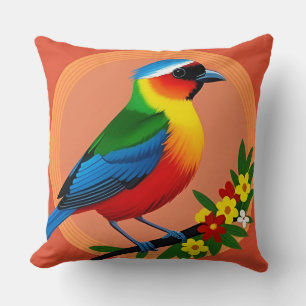 🐦 Bird Floral Spring Cottage Home Decor 🌸 Cushion