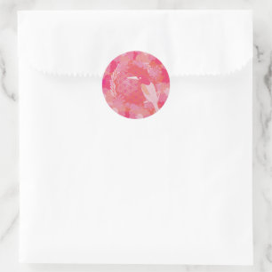 Bird flower of life classic round sticker