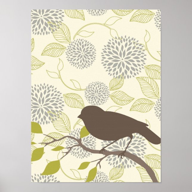 Bird & Flower Poster (Front)