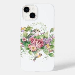 Bird flower watercolor Case-Mate iPhone 14 case