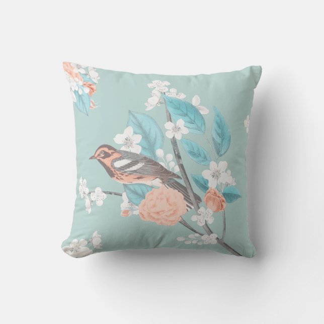 Bird & Flowers Cushion (Front)