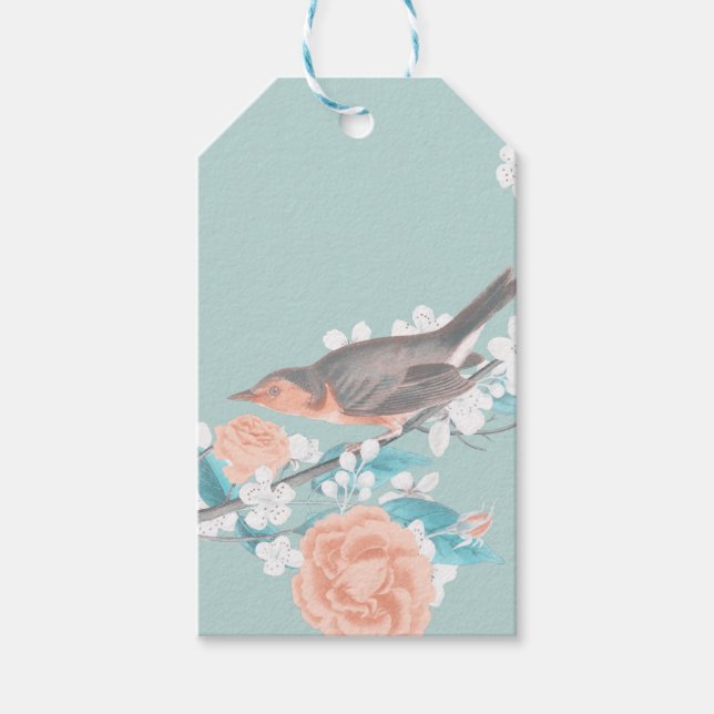 Bird & Flowers Gift Tags (Front)