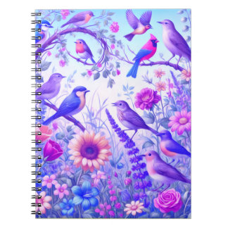 bird flowers notebook