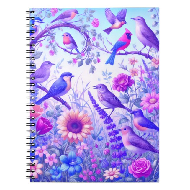 bird flowers notebook (Front)