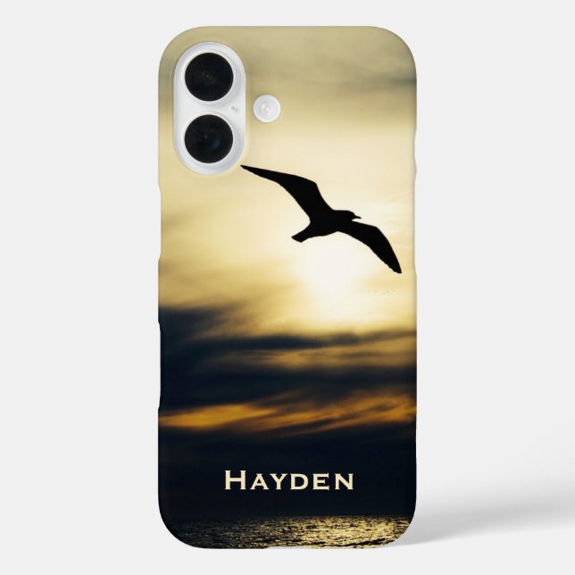 Bird Flying Silhouette Sunset Personalised Case-Mate iPhone Case (Back)