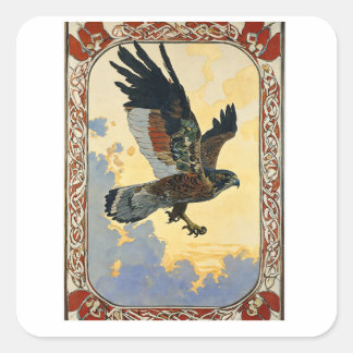 Bird flying  square sticker